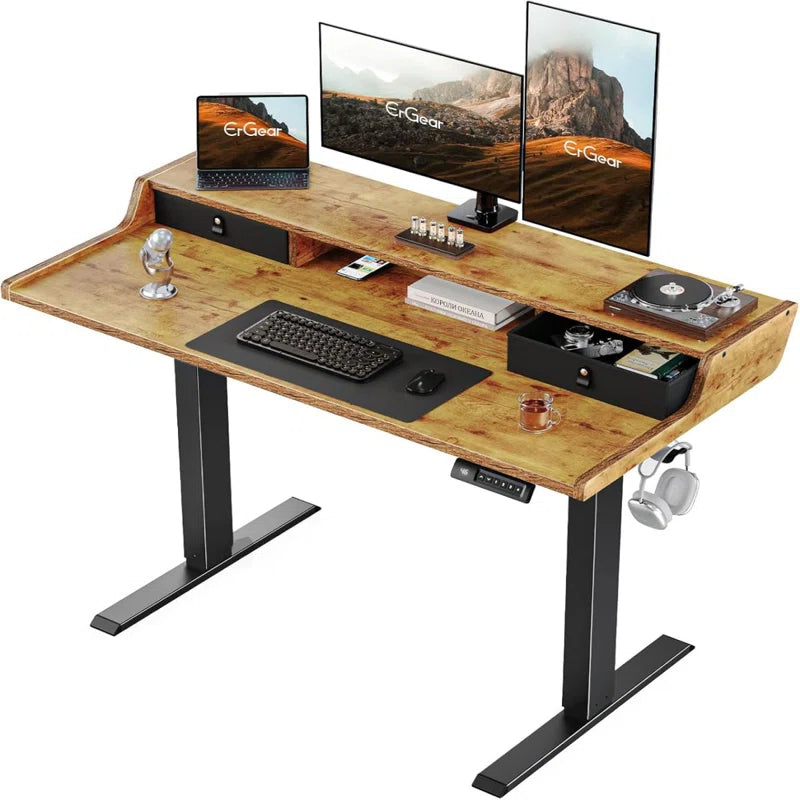 Ergonomic Electric Standing Desk With Drawers